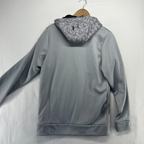 Under Armour Sweatshirt men's Small Gray Camo Pullover Storm Coldgear Loose NEW - Picture 9 of 11